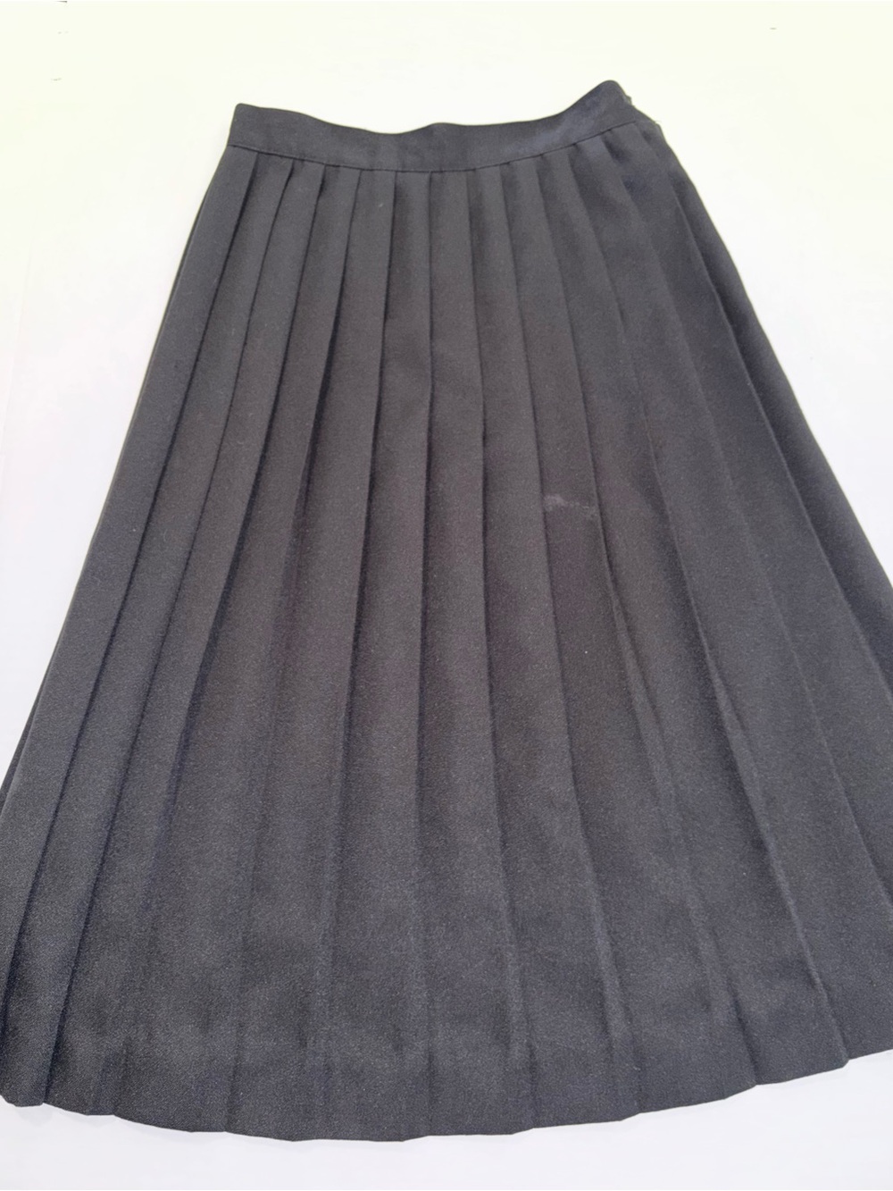 Women's Black Pleated Midi Skirt